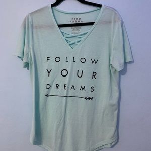 Light turquoise top, L